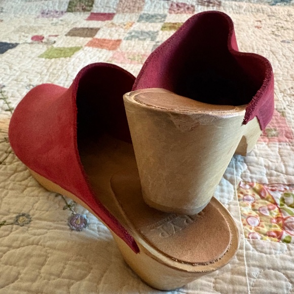 Bryr clog pink mid heel size 10 - Picture 3 of 4